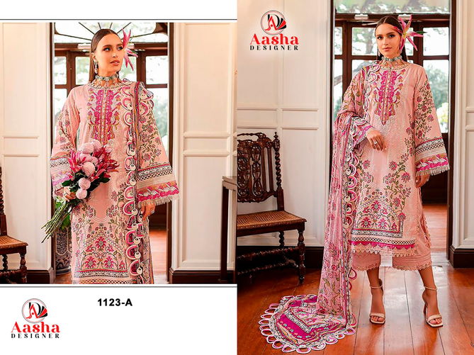 Queen Court Vol 9 By Aasha Printed Cotton Pakistani Suit Wholesale Market In Surat
